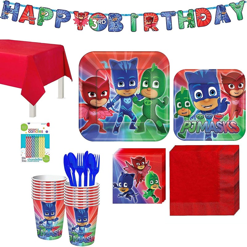 PJ Masks Square Paper Plates - 9" - Multicolor -