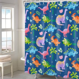 Dinosaur Shower Curtain Kids Bathroom Shower Curtain Set Boys Toddler Shower Curtains Cloth Fabric Shower Curtain2