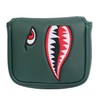 SHABIER Dark Green Golf Putter Cover with Tiger Shark Design