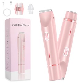 Depiladora Facial 2 En 1 Rasuradora Electrica Mujer | Depiladora Electrica Mujer，Afeitadora Corporal para Mujer,para Bikini Axilas Facial Brazos (Rosa)