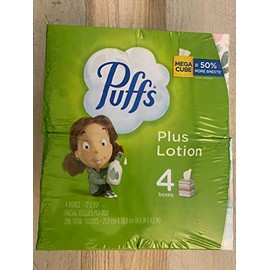Puffs plus lotion facial tissues, 4 cubes, 72 per box, 288 total
