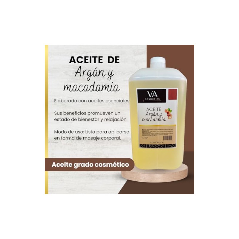 Aceite Argán Y Macadamia Cuidado Del Cabello 4 Litros VA
