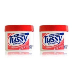 Tussy Cream Deodorant Original Fresh Spice (W/ RED OR WHITE CAP) 1.7 oz (2 pack)