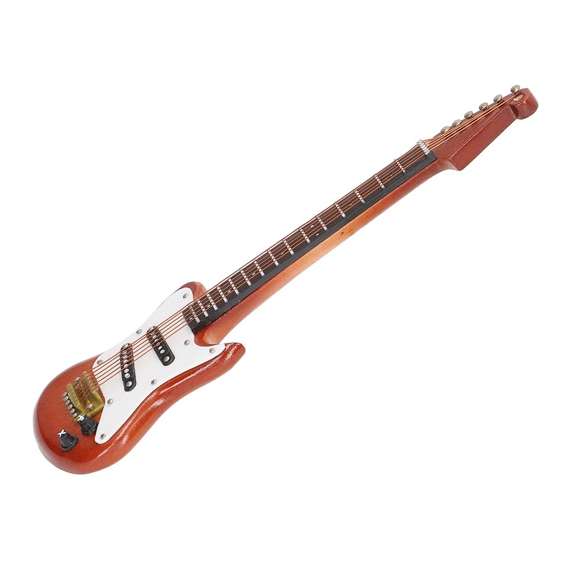 5.9in Mini Guitar Model Delicate Miniature Musical Instrument Guitar Model