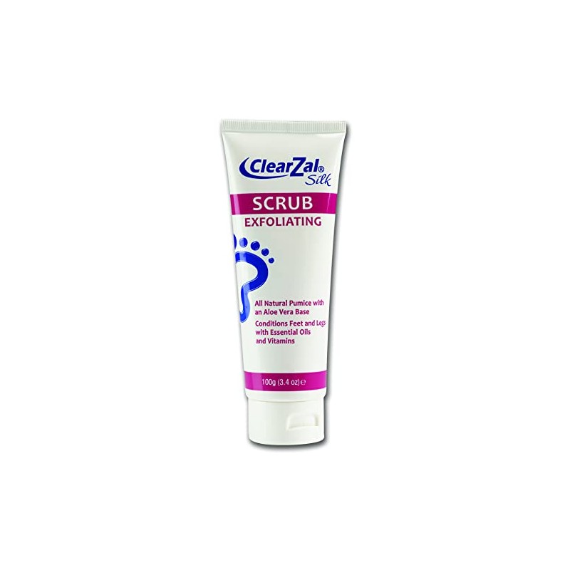 ClearZal Scrub 3.4oz, Foot and Skin Exfoliating Scrub, All Natural