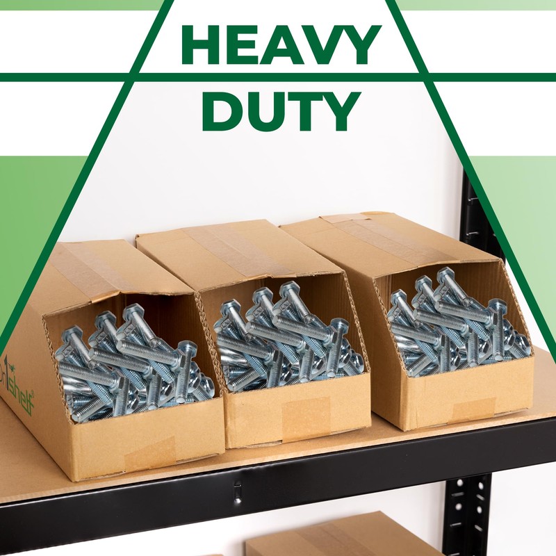 On1shelf® 10pcs Stackable Cardboard Boxes, Corrugated Storage Bins, Pantry Organiser