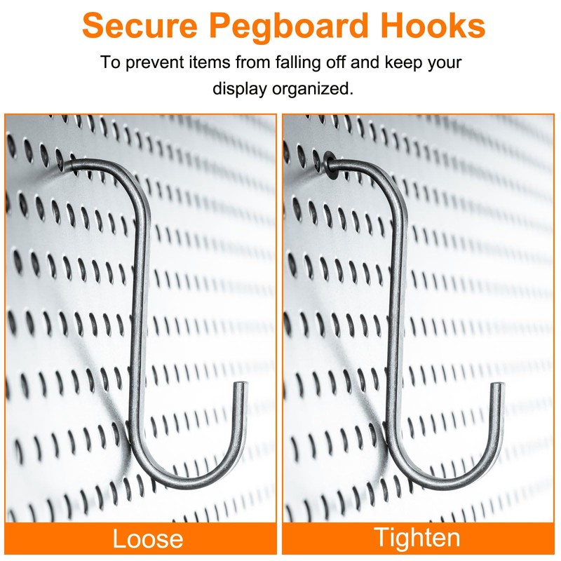 sourcing map 120pcs Pegboard Hook Locks, Pegs Board Plugs Shelf