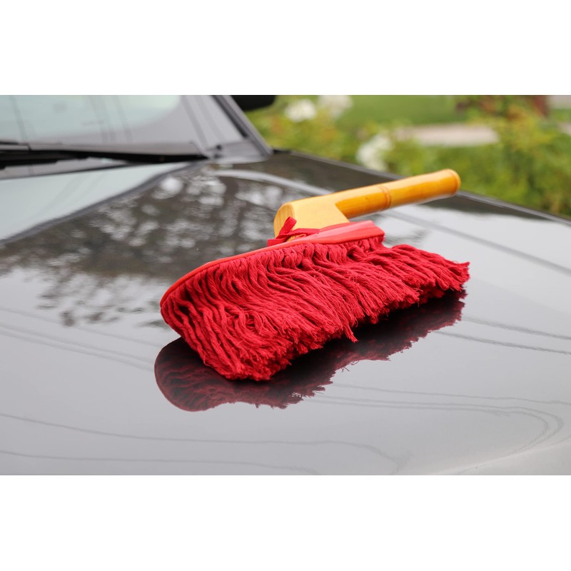 The Original California Car Duster Wood Handle Duster, Red