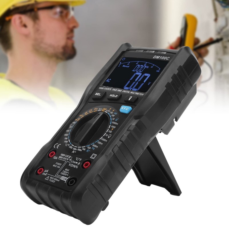 Electrical Multimeter, Digital Hand‑Automatic Integration 10A/999.9V Multimeter DM100C for Electrical