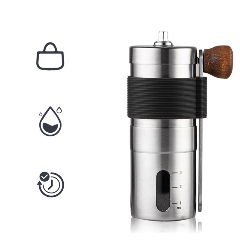 Manual Coffee Grinder Adjustable Particles Size Stainless Steel Coffee Bean