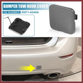 HEROFFIX Car Rear Bumper Tow Hook Cover 85071-4GA0A for Infiniti Q50 2014-2018 Tow Hook Eye Lid Cover Trailer Cap Gray Replace Parts