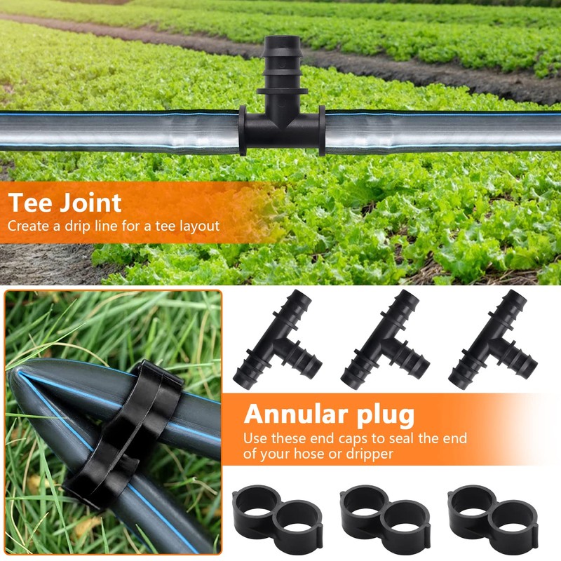 GZkushi Irrigation Garden Hose Connector, Drip Hose Connector, Irrigation Connection