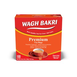 Wagh Bakri Premium Tea Bags, 100 Tea Bags of Special International Blend, 200grams