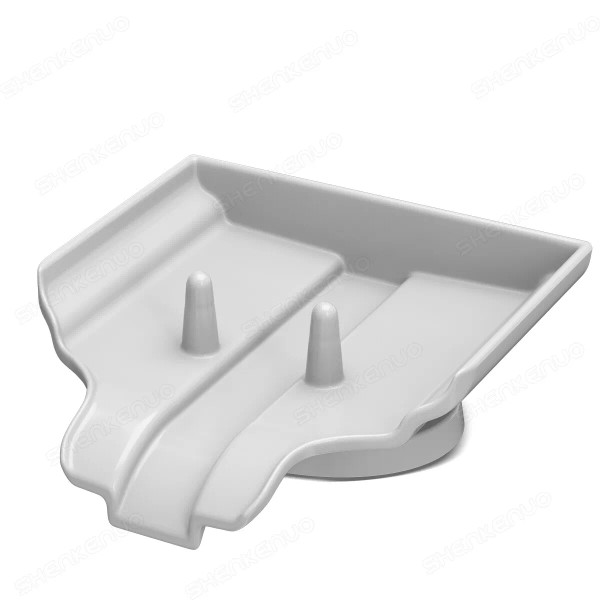 QUAYUB Non-Slip Soap Tray White Modern Convenient Simple Design Bathroom