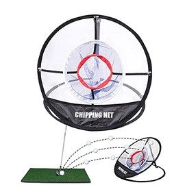 Sailling golf Chipping net | pop up Nylon Practice net | Indoor/Outdoor Foldable Golf net with Storage Bag for Swing Accuracy Practice (Chipping Net-Black)