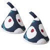 Samcos Triangular Pot Holder, Set of 2, Oven Mitts, Fish