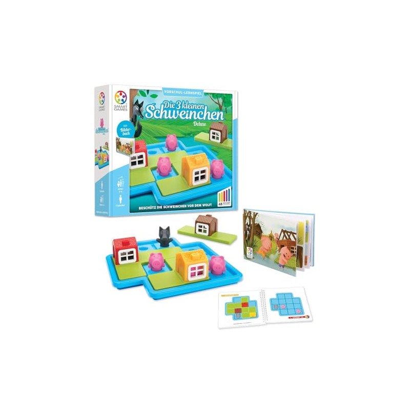 Smart Games SG 023 DE Die drei kleinen Schweinchen Deluxe