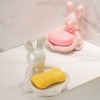 Adung Playground Luxury Rabbit Ceramic Bathroom Soap Dish Holder Soap