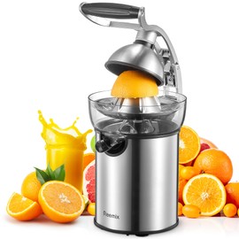 Electric Citrus Juicer Squeezer, Reemix Powerful Orange Juicer with Zine Alloy Die Casting Shell, Luxury Citrus Squeezer with Two Interchangeable Cones for Oranges of any Size (Zine Alloy Die Casting)