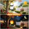 2 Pack Solar Flame Lantern Lights — Flickering Flame Hanging