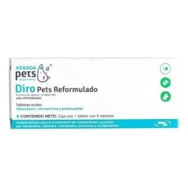 Diro Pets Reformulado 6 Tabletas Para Perro Y Gato