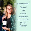 FRIENDS Pregnancy Announcement Wine Labels ● SET of 4 ●