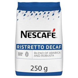 NESCAFÉ Ristretto Decaf, Soluble Coffee with Sturdy Crema, Decaffeinated, Freeze-Dried, Pack of 1 (1 x 250 g Bag)