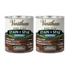 Varathane Semi-Gloss Water-Based Exterior Spar Urethane, Quart, Dark Walnut, 2
