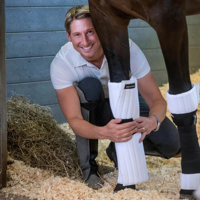 Back on Track bandage Scandic PK black ribbed structure Welltex,