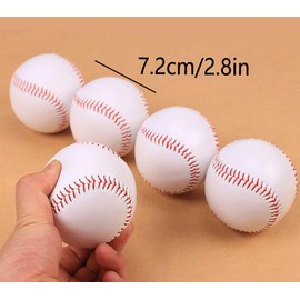 LNGJIN Baseball Ball, Pack of 2 Hand-Stitched Baseballs, Soft Baseballs, 9 Inch Baseballs, PU Soft Baseballs, Training Baseball, Baseball Balls, Softball, for Adults and Teenagers