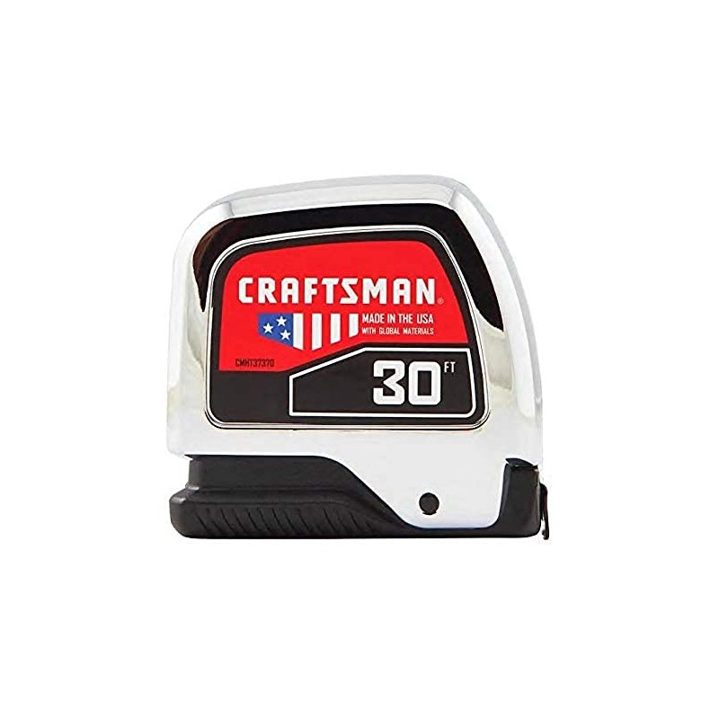 CRAFTSMAN Tape Measure, Chrome, 30-Foot (CMHT37370S)