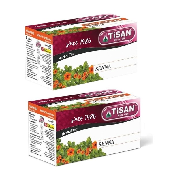 Senna Tea from Tisan - 2 boxes total 40 tea