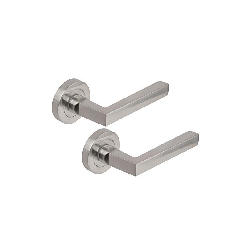 Excel DH3565 Linea Passage Door Handles on Round Rose, Satin