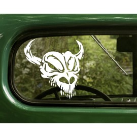 The Decal And Sticker Mafia 2 DEMON SKULL STICKERs Horns decal for Car Laptop Truck 4x4 Window Bumper
