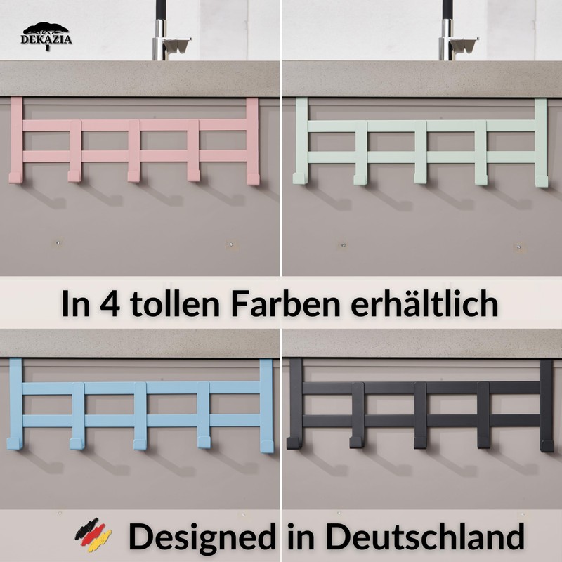 DEKAZIA Door Coat Rack Black for Hanging Door Hook Rack