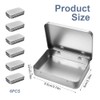 Pack of 6 Metal Storage Hinge Boxes, 9.5 x 6