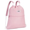 WANDF Drawstring Backpack with Shoulder Pads Sports Gym Bag Water