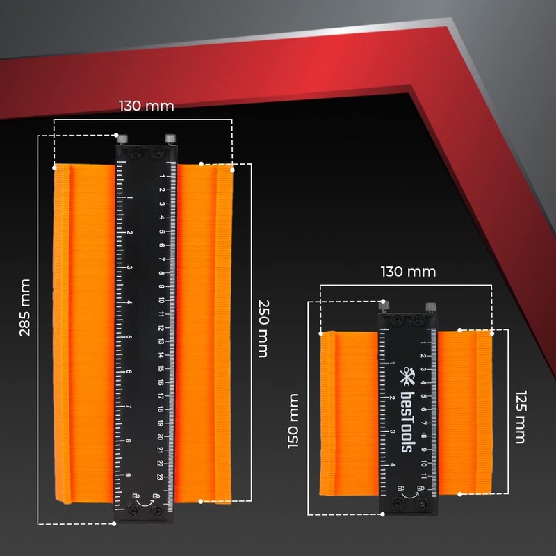 bestTools Contour Gauge Set 12.5 cm & 25 cm Precise