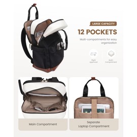 LOVEVOOK Laptop Backpack Womens,15.6inch Rucksack Back Packs,Work Laptop Bags for Women Ladies, Lightweight Backpacks for Travel School College University