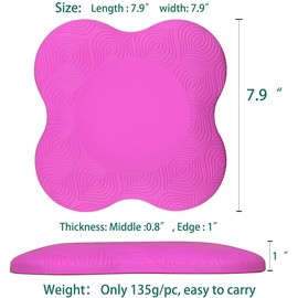 Yoga Knee Pad Cushion, 2 Pcs Comfortable Yoga Knee Support Pad Anti-slip Yoga Kneeling Pad, Yoga Mat Pilates Exercise Sports Balance Cushions for Protecting Knee, Ankle, Elbow, Wrist & Hand (Pink)