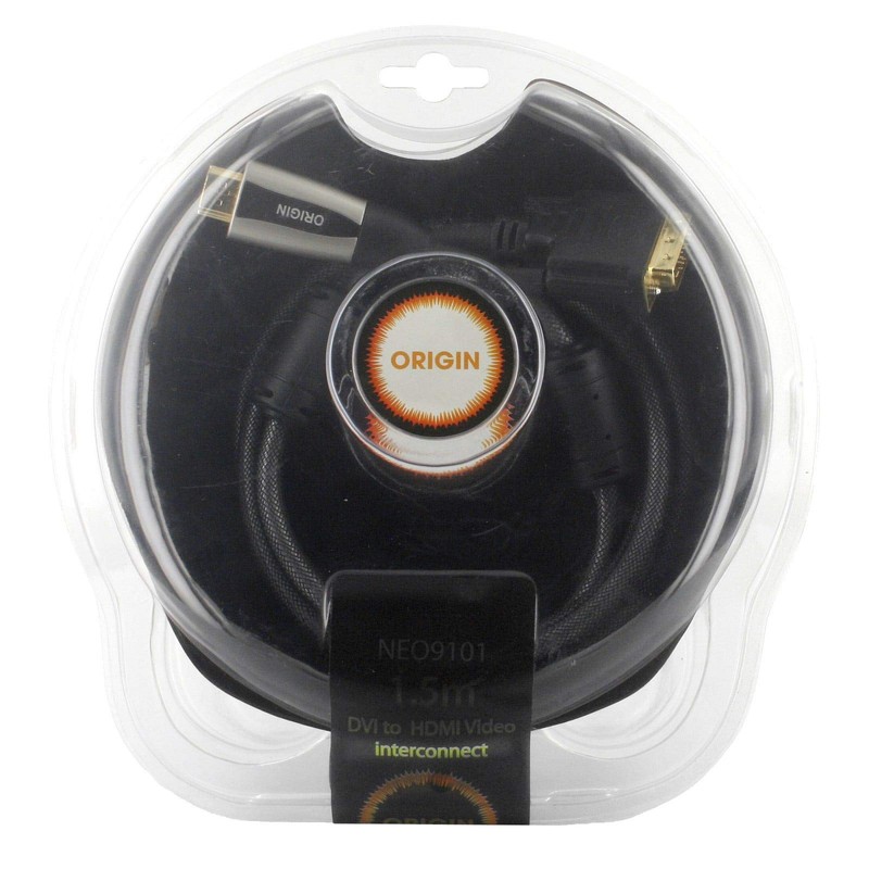 1.5m Origin Premium Quality HDMI to DVI-D Plug Video Cable
