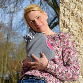 Hugo Frosch Eco Hot Water Bottle 2.0 L with Muff Cover Pink