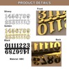 JUNRU 15 Pieces Clock Numerals Kit in Black Silver Gold