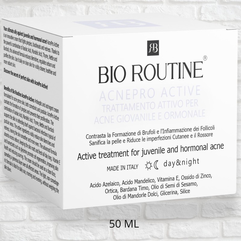 Bio Routine AcnePro Active, Akne-Creme für das Gesicht, entfernt Akne,