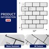 Art3dwallpanels 10-Sheet Peel and Stick Backsplash for Kitchen, 12''X12'' Peel