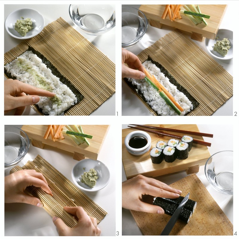 TOSSOW Sushi Making Kit - Includes 2 Sushi Roller Mats,