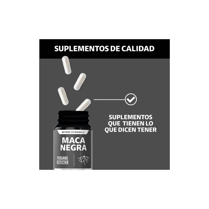 Maca Negra Peruana Orgánica 1000 Mg - Capsulas Maca Negra