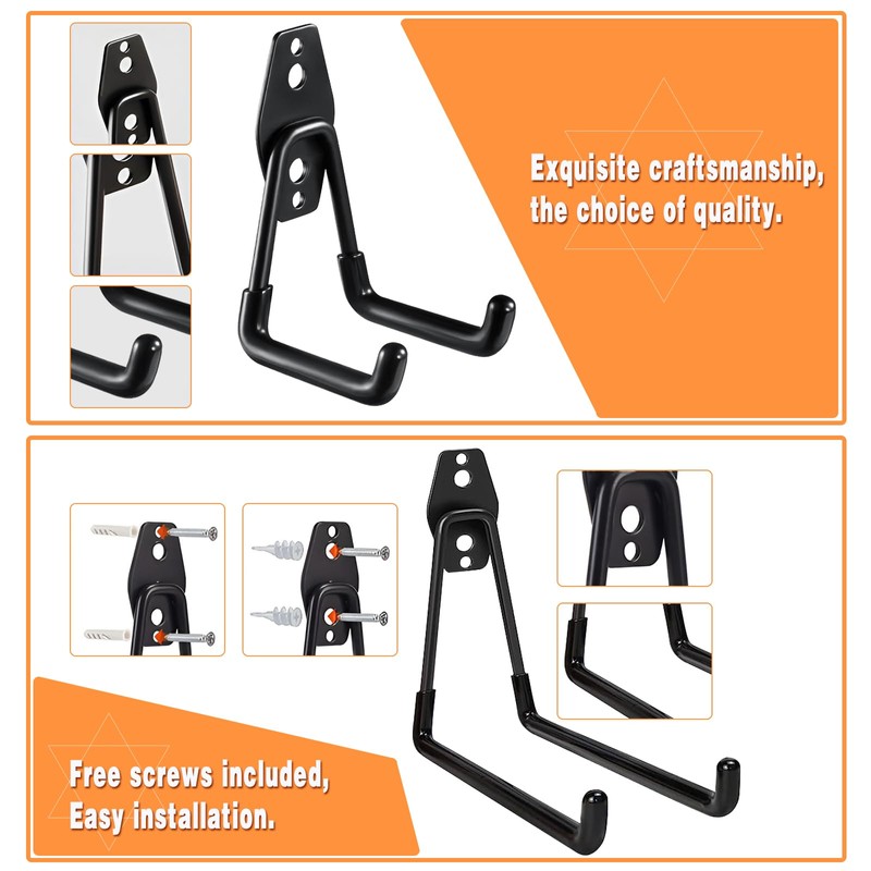 32 Pack Garage Hooks Heavy Duty,Utility Steel Wall Mount with