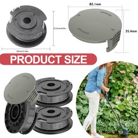 5 Pack for Bosch Strimmer Wire Replacement Spool and Line Compatible with Art 23 SL 26 SL, Easy Grass Cut 18 23 26, 18-230,18-260 Strimmer Spool Replacement, Grass Trimmer F016800569,4xz