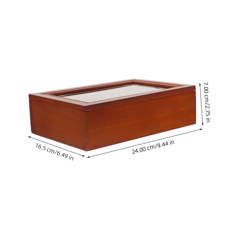ABOOFAN Wooden Tea Bag Organizer with Compartments Stylish Storage Box